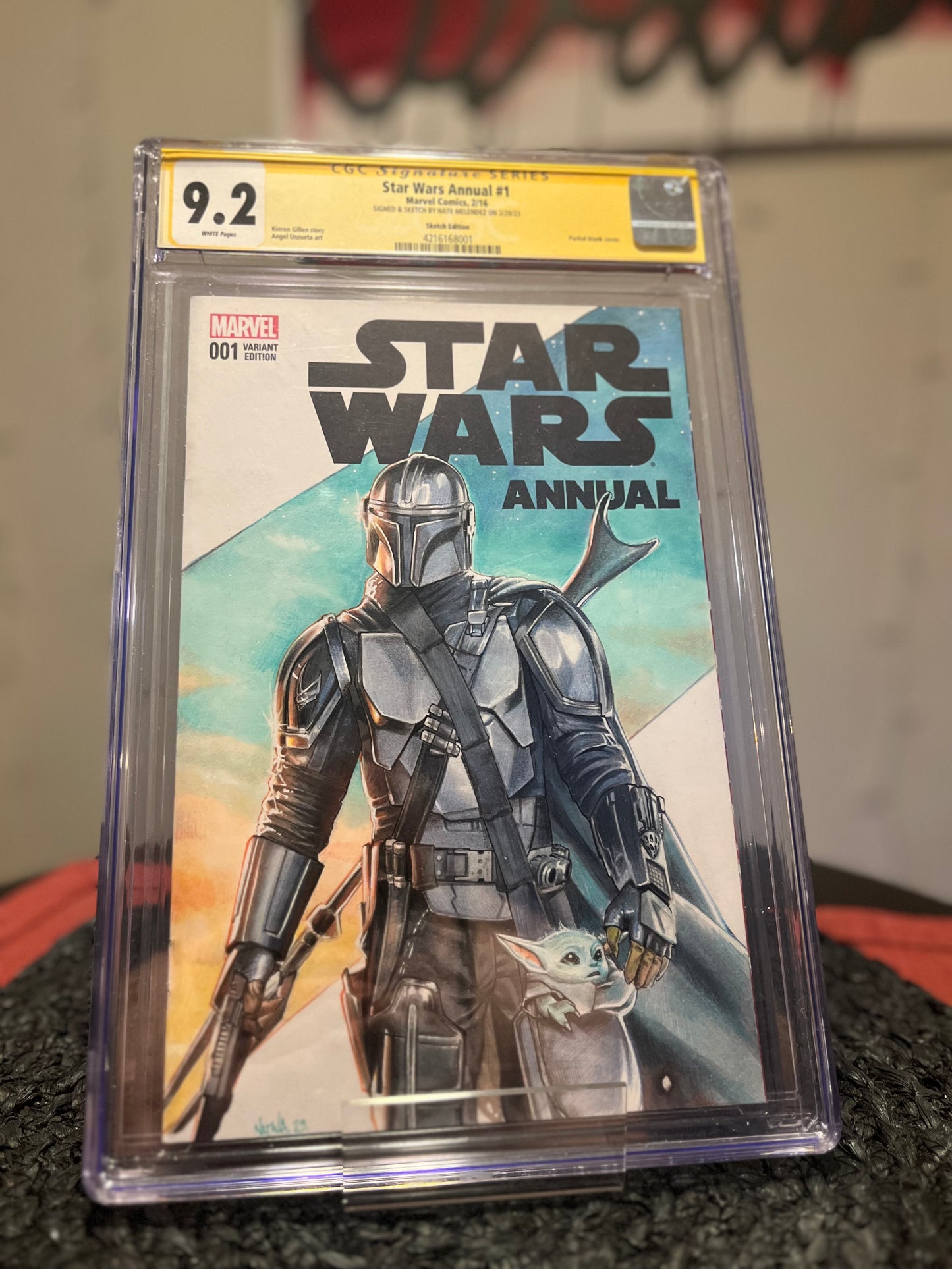 Star Wars Mandalorian CGC sketch cover