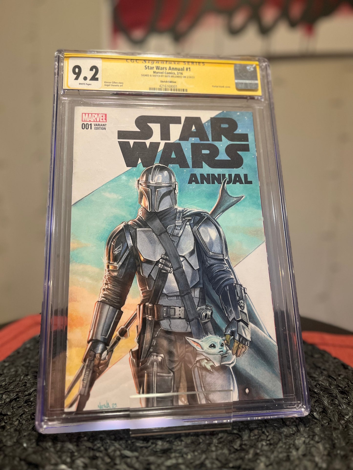 Star Wars Mandalorian CGC sketch cover