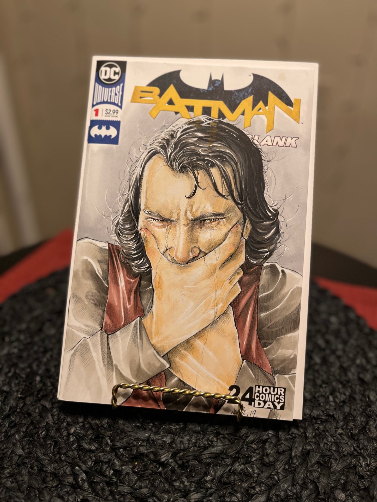 Batman blank 24 hour comic day #1 original art sketch cover